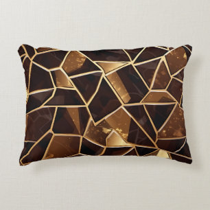 BROWN- UND GOLD-MOSAIC-CHIP-MUSTER DEKOKISSEN