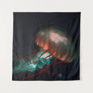 BROWN UND GREEN JELLYFISH WANDTEPPICH