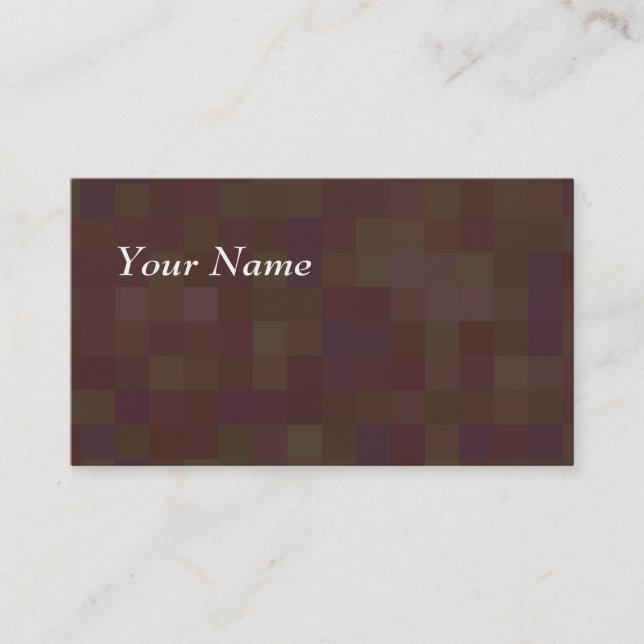 Brown und Grün-abstraktes Muster Visitenkarte (Vorderseite)