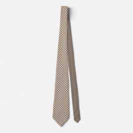 Brown und kakifarbiges Gingham-Muster Krawatte