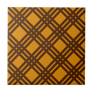 Brown und orange Gitter Fliese