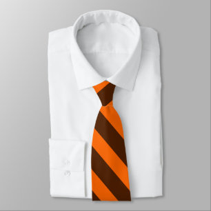 Brown und orange Hochschulstreifen-Krawatte Krawatte
