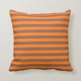 Brown und orange Streifen Kissen