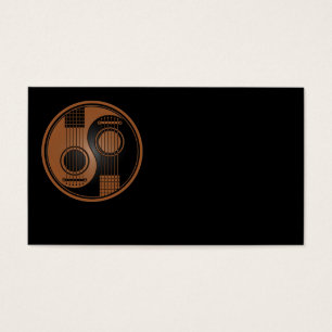 Brown und Schwarz-Akustikgitarren Yin Yang