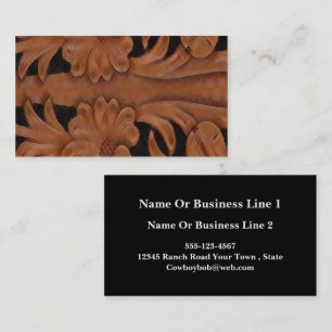 Brown und schwarze lederne Druck-Visitenkarten Visitenkarte