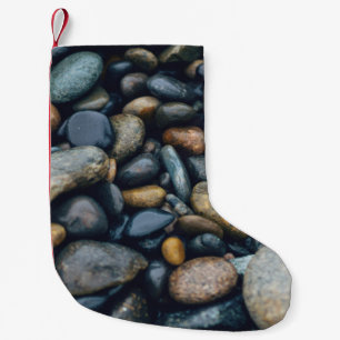 BROWN UND SCHWARZE STEINE KLEINER WEIHNACHTSSTRUMPF