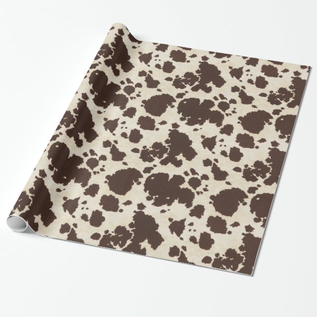 Brown und weißes Rindlederverpackungspapier Geschenkpapier (Ungerollt)
