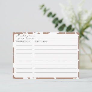 Brown Vache Imprimer Farmhouse Recettes Cartes