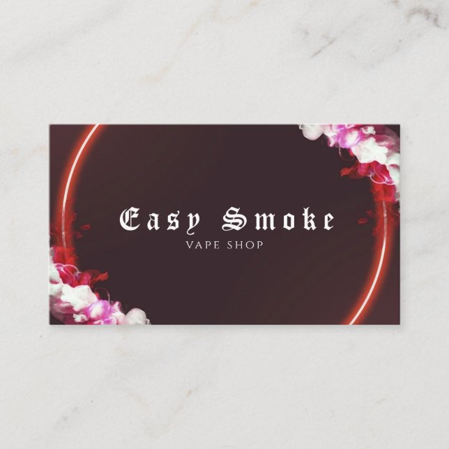 Brown Vape Shop Business Card Visitenkarte (Vorderseite)