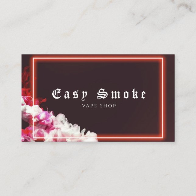 Brown Vape Shop Business Card Visitenkarte (Vorderseite)