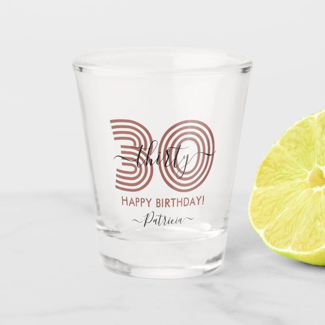 Brown verre de tir pour le 30e anniversaire (Devant)