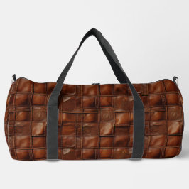 Brown Versatile Leather Look Travel Duffel Bag Duffle Bag