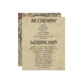 Brown Vintag Classic Wedding Programs