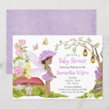 Brown Violet Fairy Floral Baby Dusche
