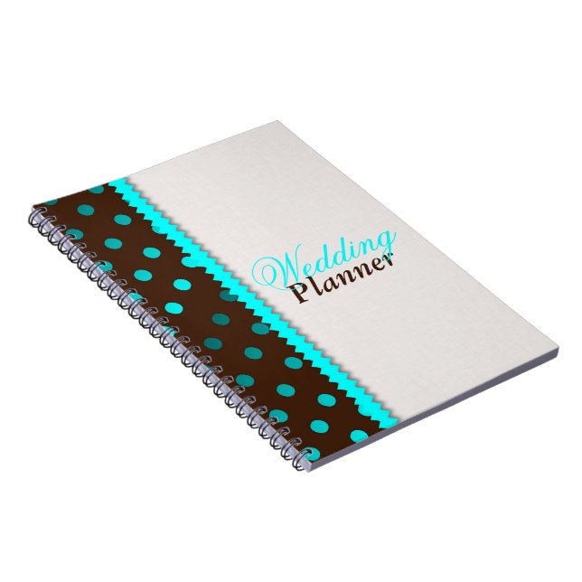 Brown w/Turquoise punktiert Notizblock (Rechte Seite)
