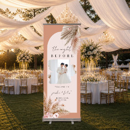 Brown Watercolor Pampas Grass Probe Dinner Ausziehbarer Banner