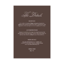 Brown Wedding Details