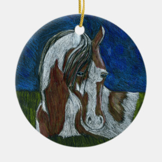 Brown-Weiß Pinto Keramikornament