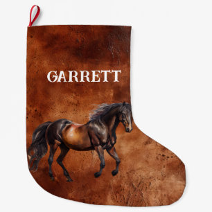 Brown Western Horse Großer Weihnachtsstrumpf