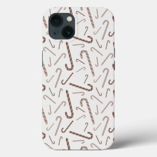 Brown & White Candy Cane Muster Case-Mate iPhone Hülle