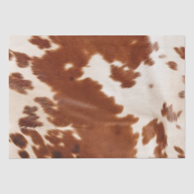 Brown White Cowhid Seidenpapier (Vorderseite)