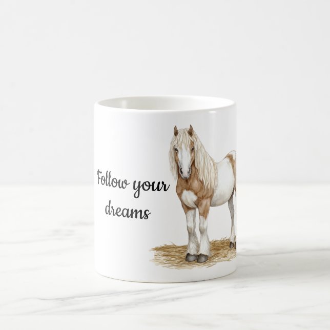 Brown White Horse Kaffeetasse (Mittel)
