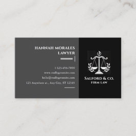 Brown & White Minimalistisch Attorney Moderner Anw Visitenkarte