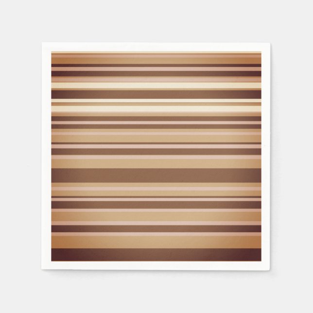 Brown & White Paper Napkins Serviette (Vorderseite)