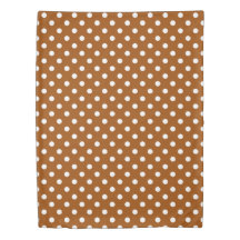 Brown White Polka Dots Design