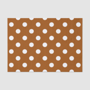 Brown White Polka Dots Design Seidenpapier