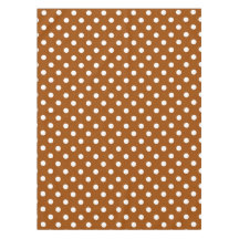 Brown White Polka Dots Design