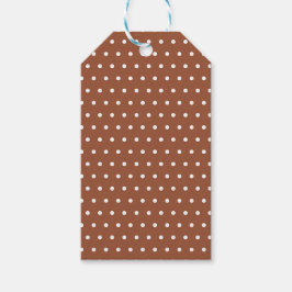 BROWN & WHITE POLKA DOTS GESCHENKANHÄNGER