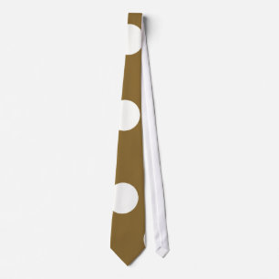 Brown & White Polka Dots Krawatte