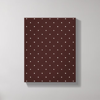 Brown & White Polka Dots Leinwanddruck
