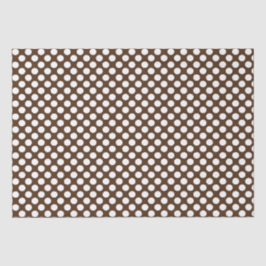 Brown White Polka Dots Seidenpapier