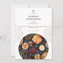 Brown White Ramadan Iftar Abendessen Einladung
