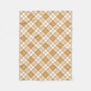Brown White Tartan Muster yxm0uat9 Fleecedecke