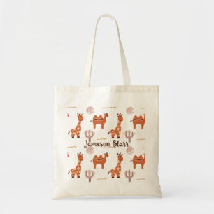 Brown White Toy Animal Cactus Camel Llama Tragetasche