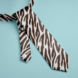 Brown Zebra Pattern Krawatte<br><div class="desc">Zebra Print Custom Krawatte</div>