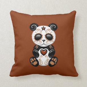Brown-Zombie-Zuckerpanda Kissen