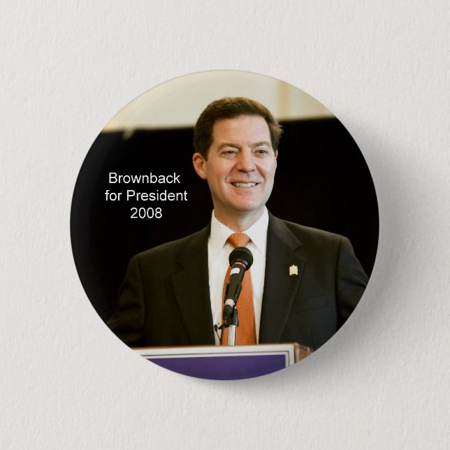 Brownback Bild-Knopf Button (Vorderseite)