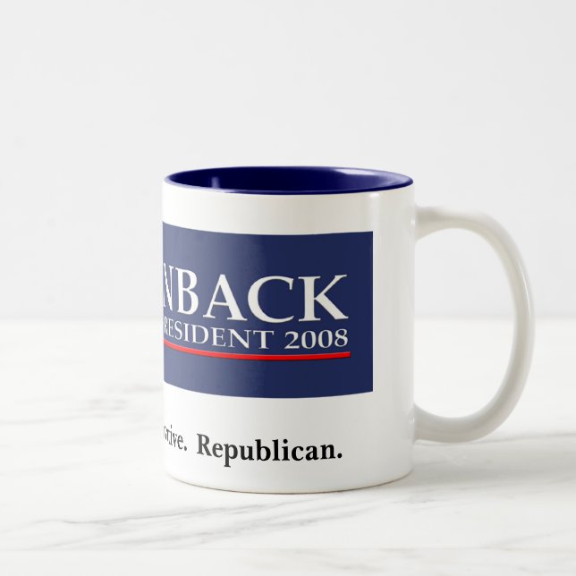 BROWNBACK FÜR PRÄSIDENT Kaffee Tasse (Rechts)