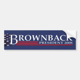 BROWNBACK FÜR PRÄSIDENTEN Autoaufkleber 2008