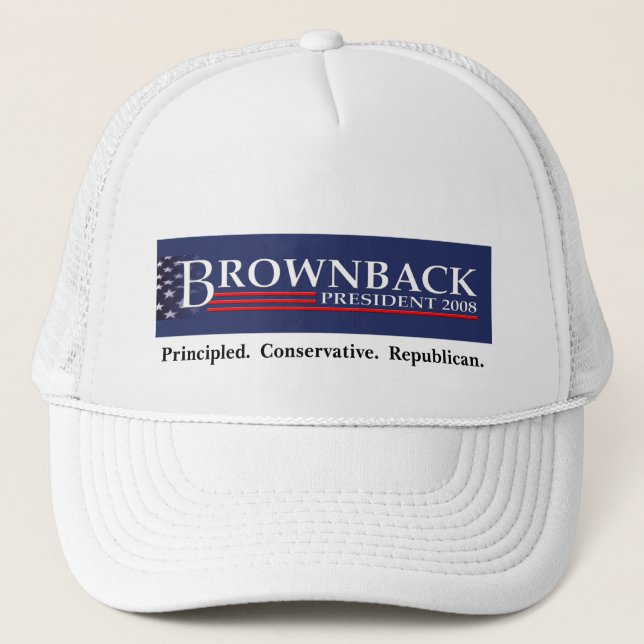 BROWNBACK FÜR PRÄSIDENTEN Kappe (Vorderseite)