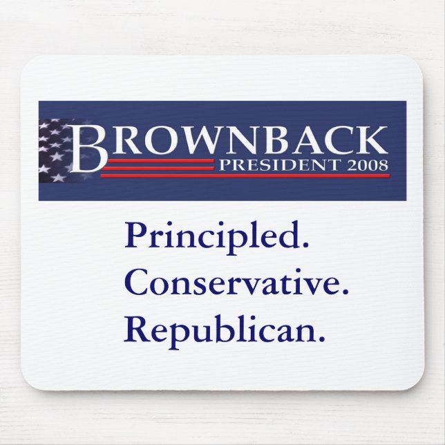BROWNBACK FÜR PRÄSIDENTEN Mousepad (Vorne)