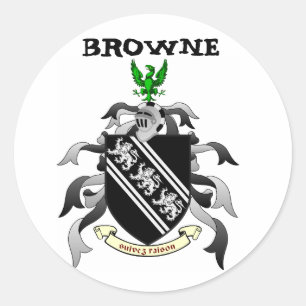 Browne Wappen-Aufkleber Runder Aufkleber