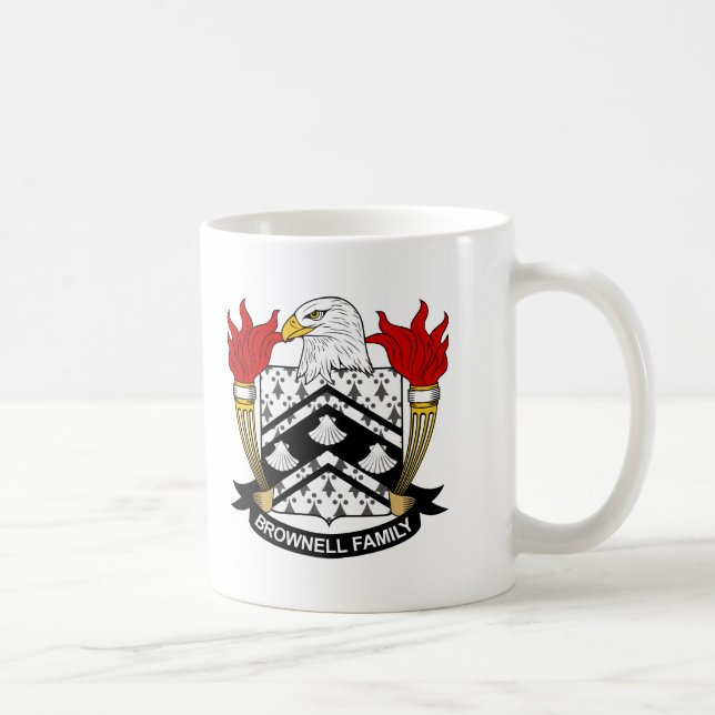 Brownell Familienwappen Kaffeetasse (Rechts)