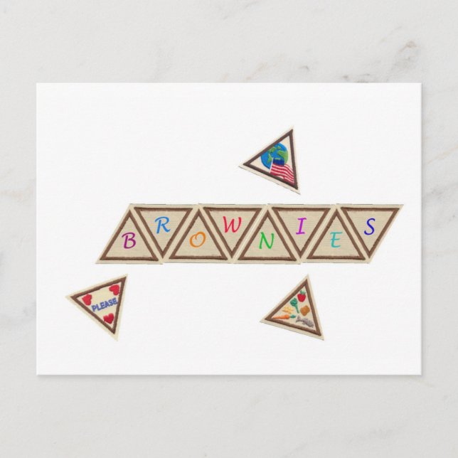 Brownie Abzeichen Postkarte (Vorderseite)