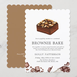 Brownie Bake   Ansammlung am Wochenende Einladung