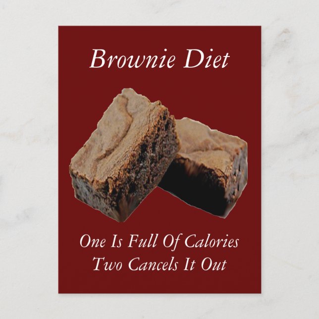 Brownie Diet Card Postkarte (Vorderseite)